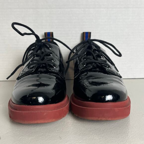 Mix No 6 Patent Platform Oxfords Size 7 Chunky Grunge Preppy Retro 90s Style - Picture 7 of 14